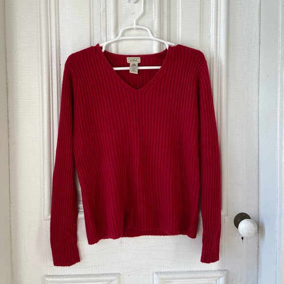 L.L. Bean Other - L.L.bean v neck 100% merino wool sweater, size medium.